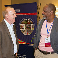 Two participants talking