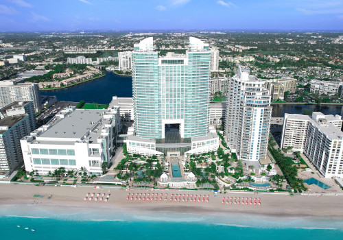 Aerial view of Diplomat Resort from ocean