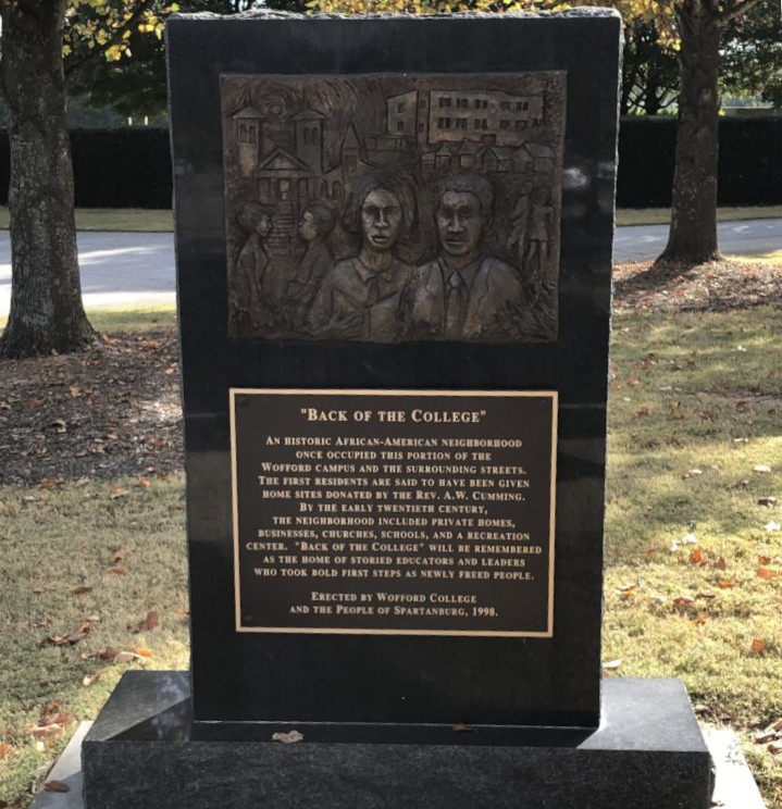 "Back of the College" memorial statue